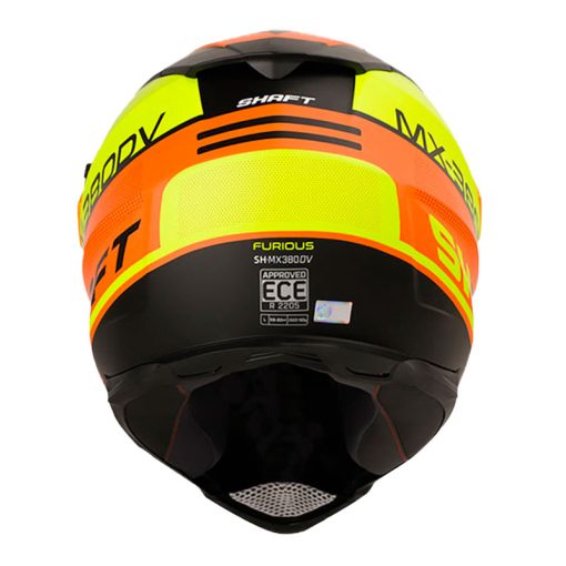 Casco Shaft Mx 380 Furious Naranja Amarillo 3 - ZONABIKER LA 21 2