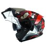 Casco Hro 3440Dv Jormun Negro Rojo Visor Silver Claro