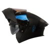 Casco Hro 3480Dv Evo Solid Negro Azul Visor Iridium Azul