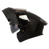 Casco Hro 3480Dv Evo Solid Negro Gris Visor Iridium Silver
