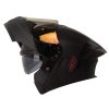 Casco Hro 3480Dv Evo Solid Negro Rojo Visor Iridium Rojo