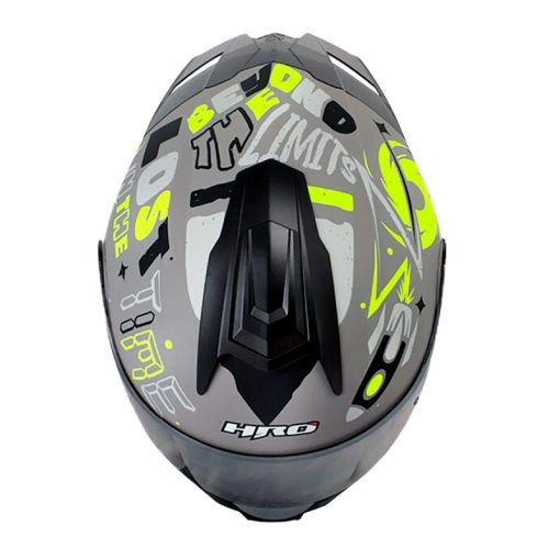 Casco Hro 3480dv Evo Out Sider Gris Amarillo Visor Silver 2 - ZONABIKER LA 21 1