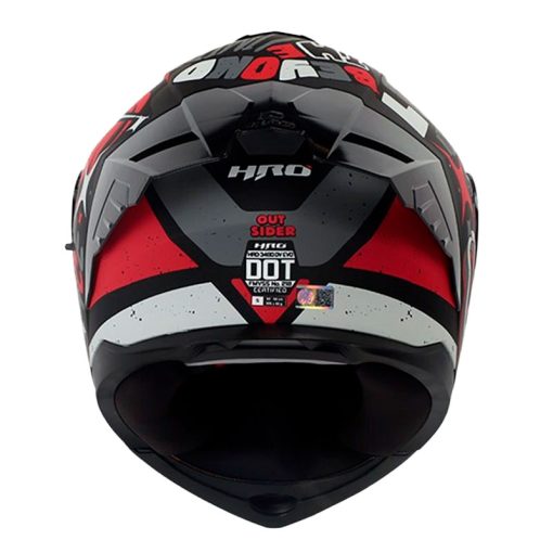 Casco Hro 3480dv Evo Out Sider Negro Rojo Visor Silver 3 - ZONABIKER LA 21 2