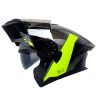 Casco Hro 3480dv Evo Racespec Gris Amarillo Visor Iridium Silver