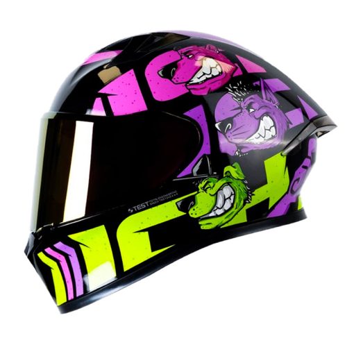Casco Ich 503Sp Soy Parte De La Manada Morado Visor Iridium Morado