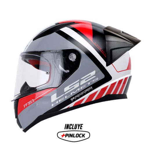 Casco Ls2 353 Blink Blanco Rojo