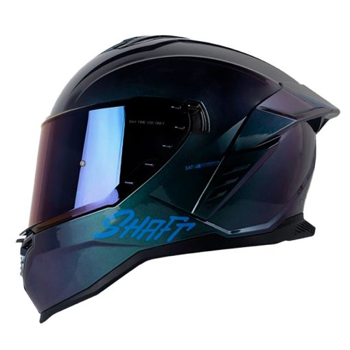 Casco Shaft 598 Gtr Solid Camaleón Azul Visor Iridium Azul