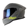 Casco Shaft 598 Gtr Solid Gris Oscuro Amarillo Visor Iridium Azul