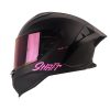 Casco Shaft 598 Gtr Solid Negro Fucsia Visor Iridium Morado