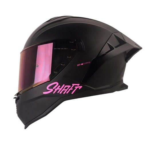 Casco Shaft 598 Gtr Solid Negro Fucsia Visor Iridium Morado