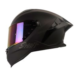 Casco Shaft 598 Gtr Solid Negro Gris Visor Iridium Rojo