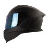 Casco Shaft 598 Gtr Solid Negro Gris Visor Iridium Azul