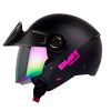 Casco Shaft 212 Solid Negro Fucsia Visor Fucsia