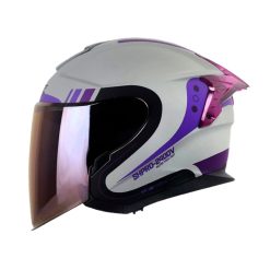 Casco Shaft Pro 240Dv Maik Gris Morado Visor Iridium Morado