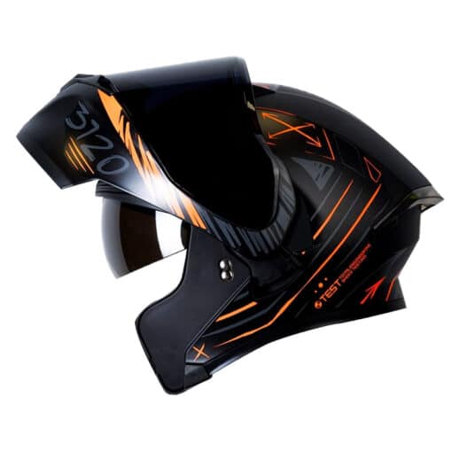 Casco Ich 3120Dv Rek Naranja Visor Smoke