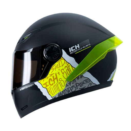 Casco Ich 501sp Sample Negro Amarillo Visor Smoke