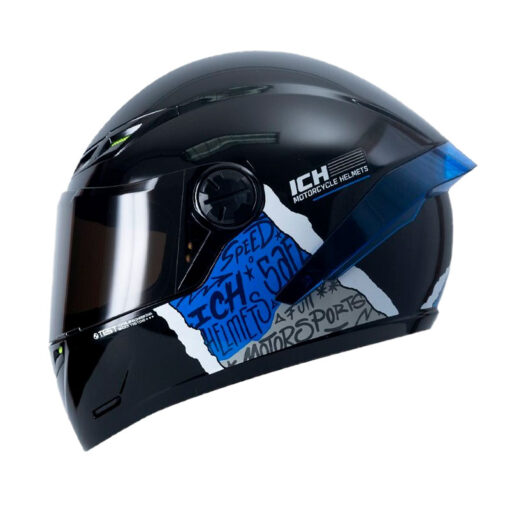 Casco Ich 501sp Sample Negro Azul Visor Smoke