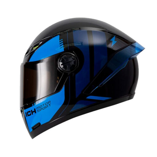 Casco Ich 501sp Shot Negro Azul Visor Smoke