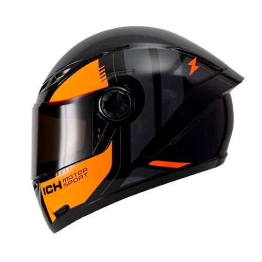 Casco Ich 501sp Shot Negro Naranja Visor Smoke
