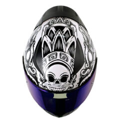 Casco Ls2 353 Azteca Negro Blanco Visor Iridium Azul 2 - ZONABIKER LA 21 4