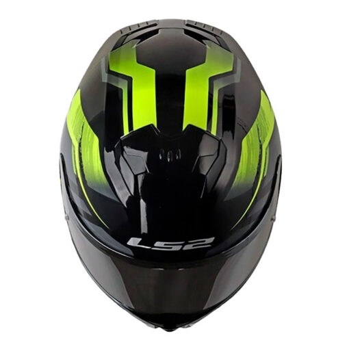Casco Ls2 Ff808 Fury Negro Amarillo Visor Silver 2 - ZONABIKER LA 21 1