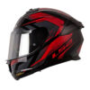 Casco Ls2 Ff808 Fury Negro Rojo Visor Iridium Silver