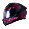 Casco Ls2 Ff808 Jungle Negro Rosado Visor Fucsia