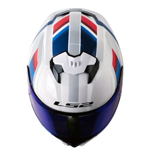 Casco Ls2 Ff808 Vintage Blanco Azul Visor Iridium Azul 2 - ZONABIKER LA 21 1