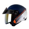 Casco Shaft 212 Telemetry Azul Naranja Visor Iridium Naranja