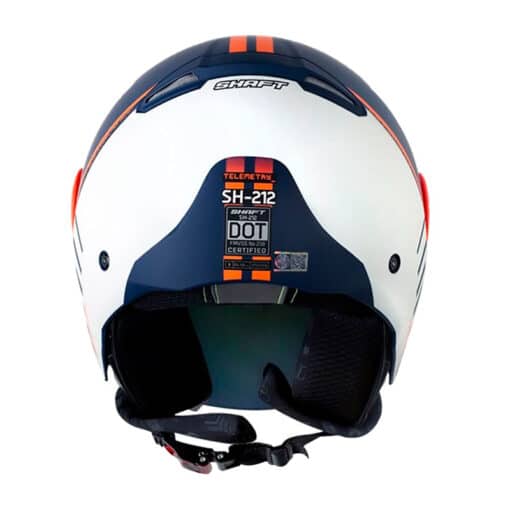 Casco Shaft 212 Telemetry Azul Naranja Visor Iridium Naranja 3 - ZONABIKER LA 21 2