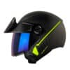 Casco Shaft 212 Telemetry Negro Amarillo Visor Iridium Azul