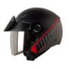Casco Shaft 212 Telemetry Negro Rojo Visor Iridium Silver