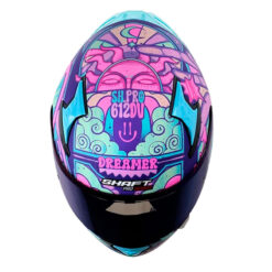 Casco Shaft Pro 612Dv Evo Hippy Morado Fucsia Visor Iridium Azul 3 - ZONABIKER LA 21 4