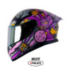 Casco Shaft Pro 612Dv Evo Hippy Negro Dorado Visor Iridium Dorado