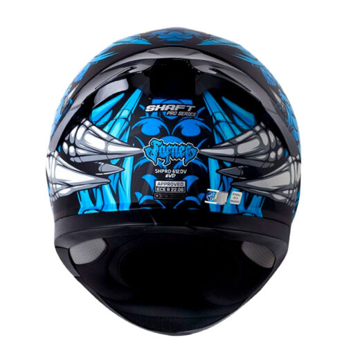 Casco Shaft Pro 612Dv Fafnir Azul Visor Iridium Azul 3 - ZONABIKER LA 21 3