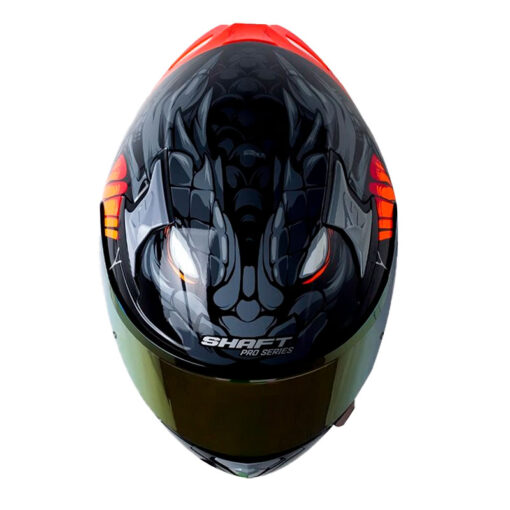 Casco Shaft Pro 612Dv Fafnir Gris Visor Iridium Naranja 2 - ZONABIKER LA 21 1