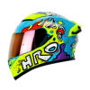 Casco Hro 514Dv Evo Funner Azul Amarillo Visor Iridium Rojo