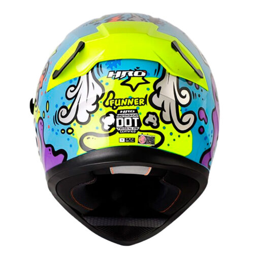 Casco Hro 514Dv Evo Funner Azul Amarillo Visor Iridium Rojo 3 - ZONABIKER LA 21 2