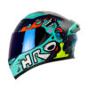 Casco Hro 514Dv Evo Funner Azul Turquesa Visor Iridium Azul