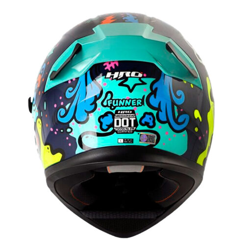 Casco Hro 514Dv Evo Funner Azul Turquesa Visor Iridium Azul 3 - ZONABIKER LA 21 2