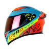 Casco Hro 514Dv Evo Polansky Azul Amarillo Visor Iridium Rojo