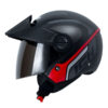 Casco Ich 102 Meshin Negro Rojo Visor Smoke