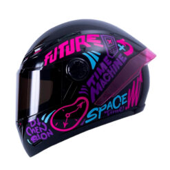 Casco Ich 501sp Time_Travel Negro Fucsia Visor Smoke