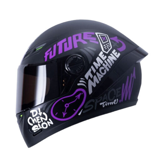 Casco Ich 501sp Time_Travel Negro Morado Visor Smoke
