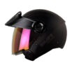 Casco Shaft 212 Solid Negro Gris Visor Iridium Morado