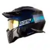 Casco Shaft 225 Prime Azul Oscuro Visor Iridium Rojo