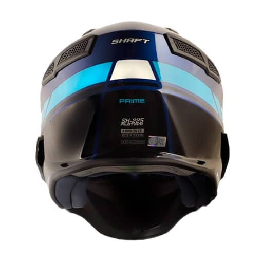 Casco Shaft 225 Prime Azul Oscuro Visor Iridium Rojo 3 - ZONABIKER LA 21 2