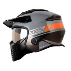 Casco Shaft 225 Prime Gris Naranja Visor Iridium Silver