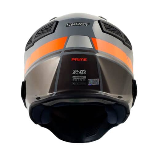 Casco Shaft 225 Prime Gris Naranja Visor Iridium Silver 3 - ZONABIKER LA 21 2