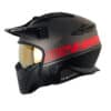 Casco Shaft 225 Prime Gris Rojo Visor Iridium Rojo
